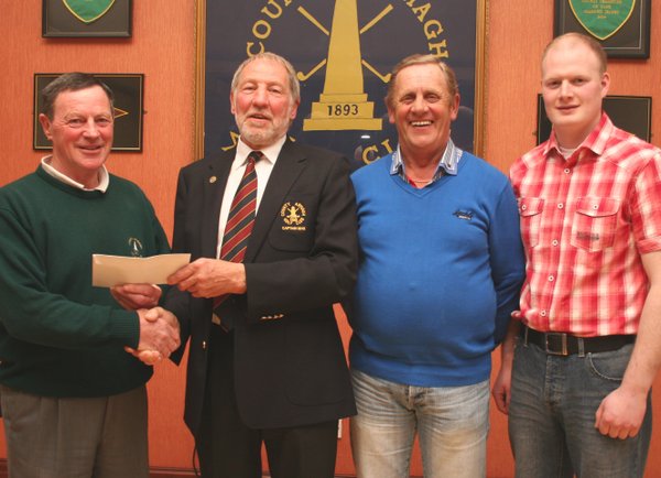 County Armagh Golf Club Captain is pictured with winners of the 4-ball Classic competition Tommy Mackin, Basil Jolly and Gerard O’Callaghan. Danny McGee was the fourth member of the winning team County Armagh Golf Club Captain is pictured with winners of the 4-ball Classic competition Tommy Mackin, Basil Jolly and Gerard O’Callaghan. Danny McGee was the fourth member of the winning team